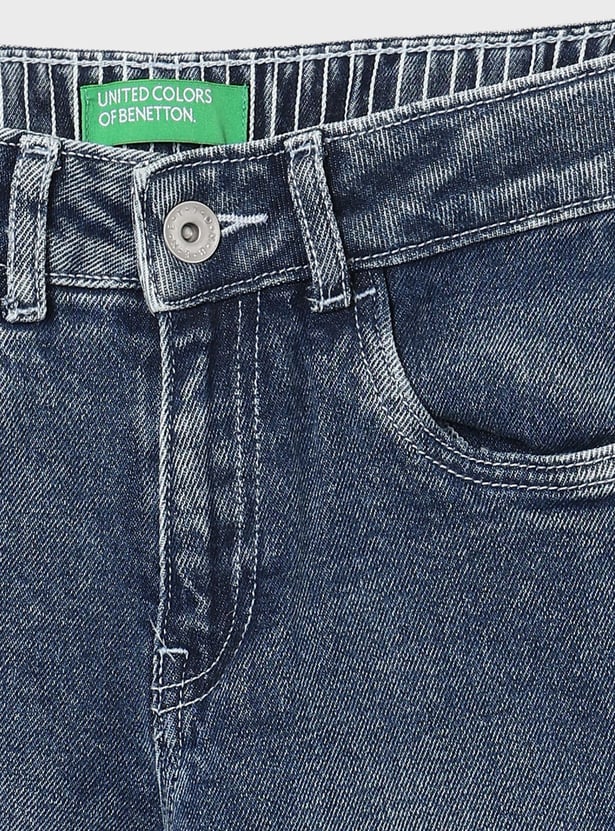 UNITED COLORS OF BENETTON Boys Stonewashed Straight Fit Jeans