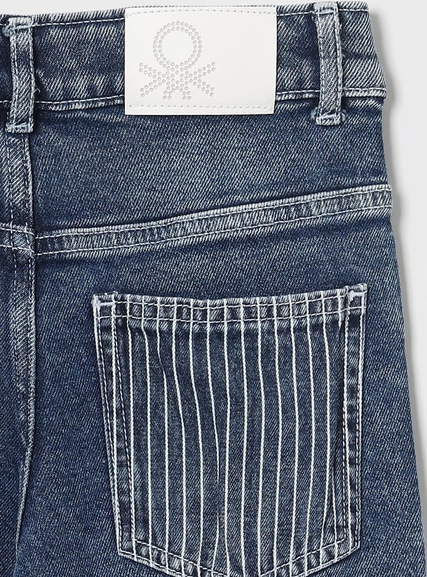 UNITED COLORS OF BENETTON Boys Stonewashed Straight Fit Jeans