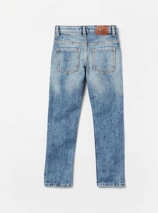 UNITED COLORS OF BENETTON Boys Washed Slim Fit Jeans