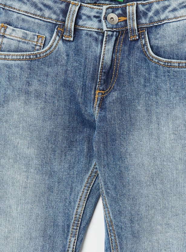 UNITED COLORS OF BENETTON Boys Washed Slim Fit Jeans
