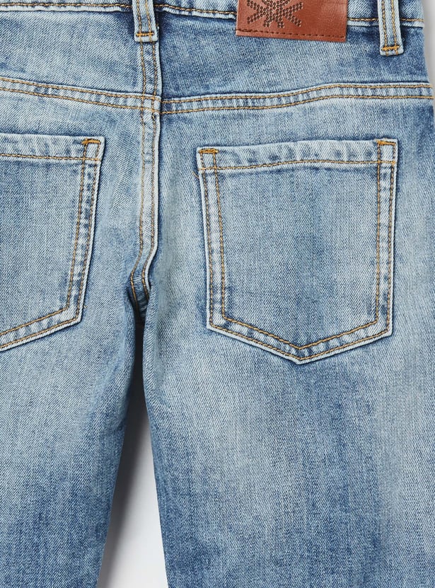 UNITED COLORS OF BENETTON Boys Washed Slim Fit Jeans
