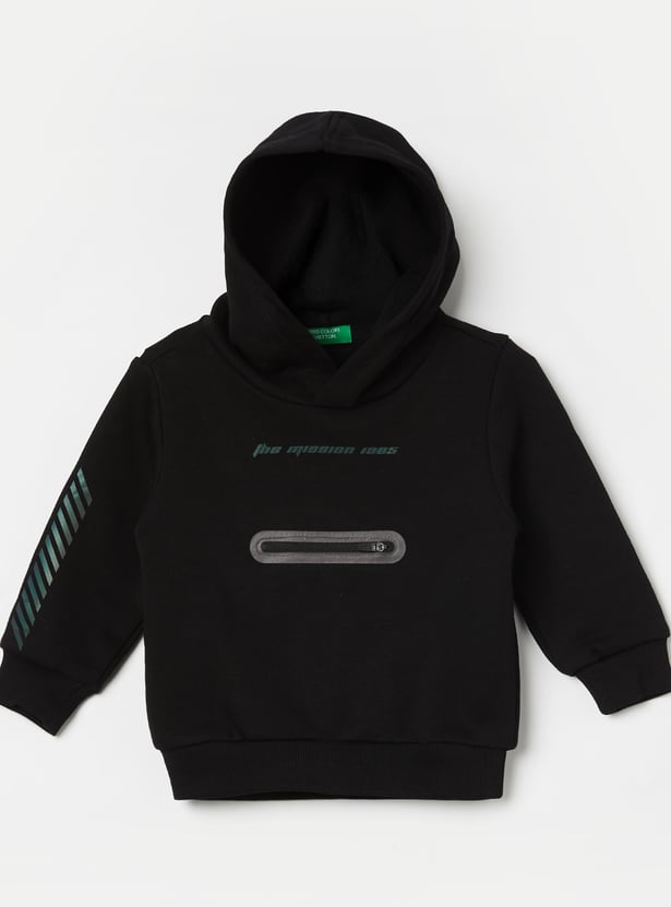 UNITED COLORS OF BENETTON Boys Back Print Hooded Sweatshirt