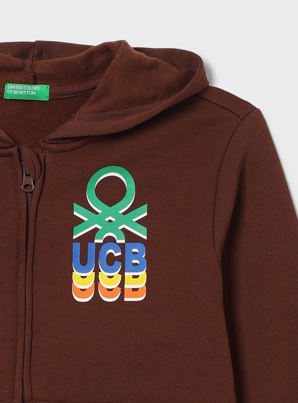 UNITED COLORS OF BENETTON Boys Printed Hooded Sweatshirt
