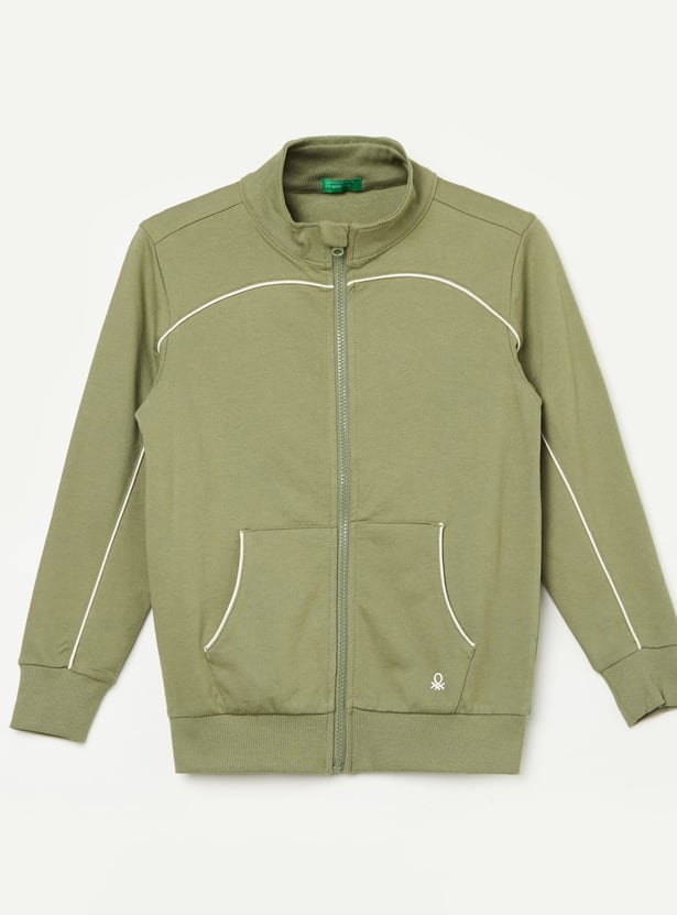 UNITED COLORS OF BENETTON Boys Contrast Trim Jacket