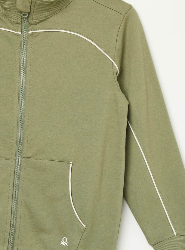 UNITED COLORS OF BENETTON Boys Contrast Trim Jacket