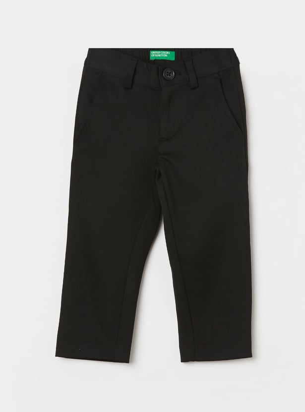 UNITED COLORS OF BENETTON Boys Solid Slim Fit Trousers