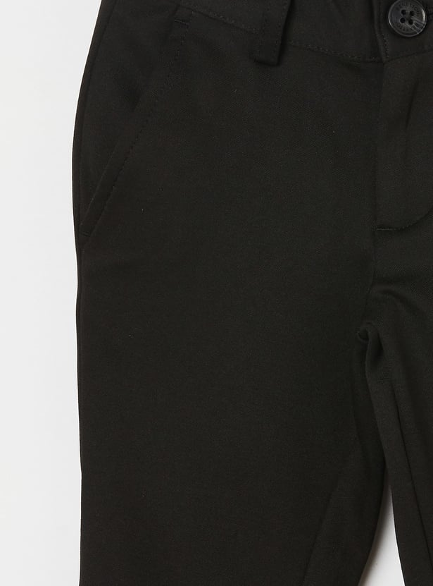UNITED COLORS OF BENETTON Boys Solid Slim Fit Trousers
