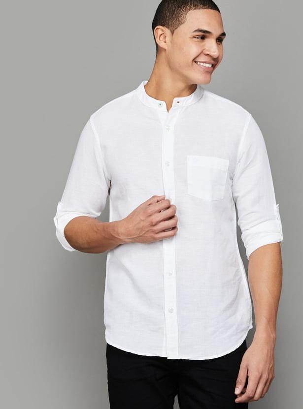 UNITED COLORS OF BENETTON Textured Regular Fit Shirt