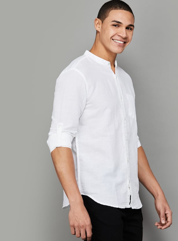 UNITED COLORS OF BENETTON Textured Regular Fit Shirt