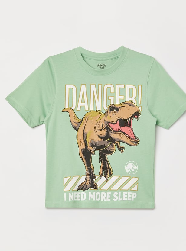 KIDSVILLE Boys Dinosaur Print T-shirt