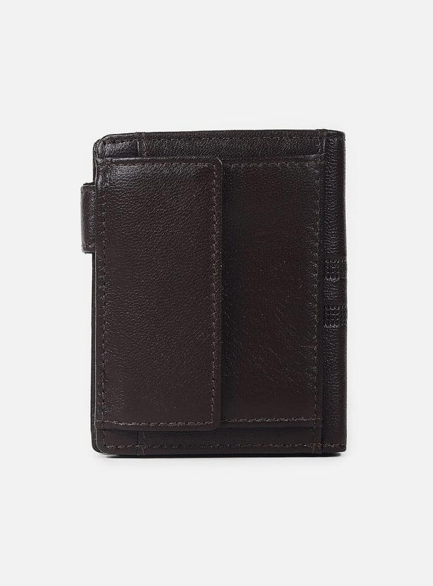 ALLEN SOLLY Textured Bi-Fold Wallet
