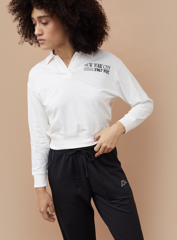 KAPPA Printed Johnny Collar T-shirt