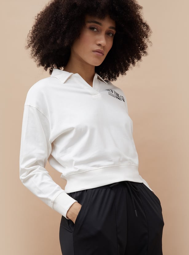 KAPPA Printed Johnny Collar T-shirt