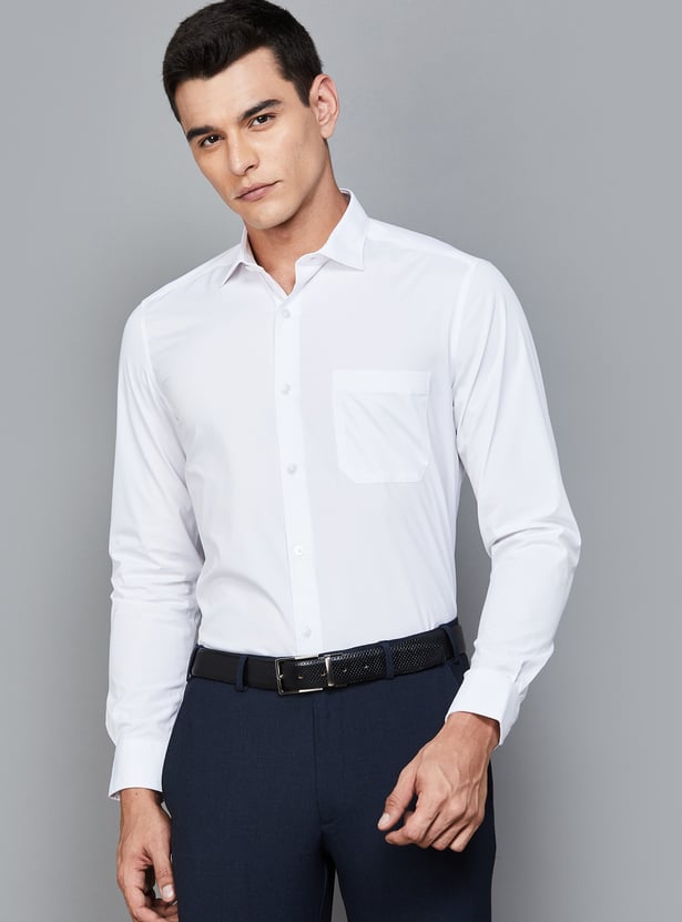 LOUIS PHILIPPE Solid Classic Fit Formal Shirt