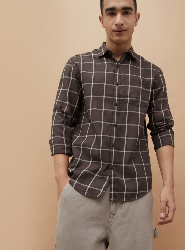 FAME FOREVER Checked Regular Fit Shirt