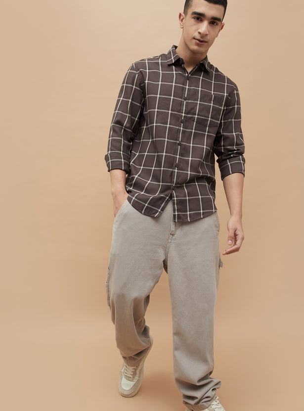 FAME FOREVER Checked Regular Fit Shirt