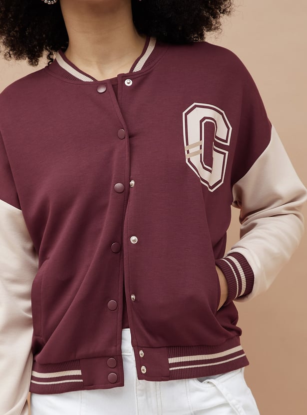 GINGER Colourblock Varsity Jacket