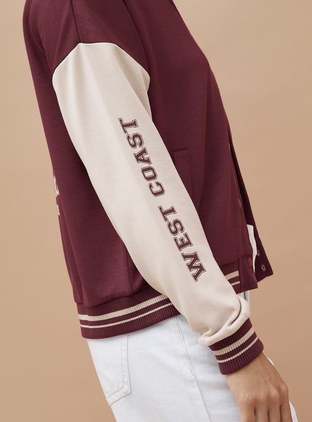 GINGER Colourblock Varsity Jacket