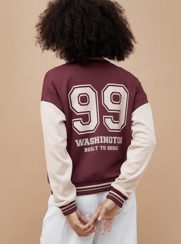 GINGER Colourblock Varsity Jacket