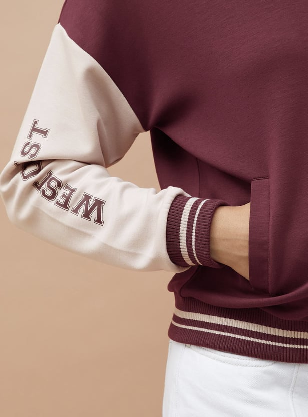 GINGER Colourblock Varsity Jacket