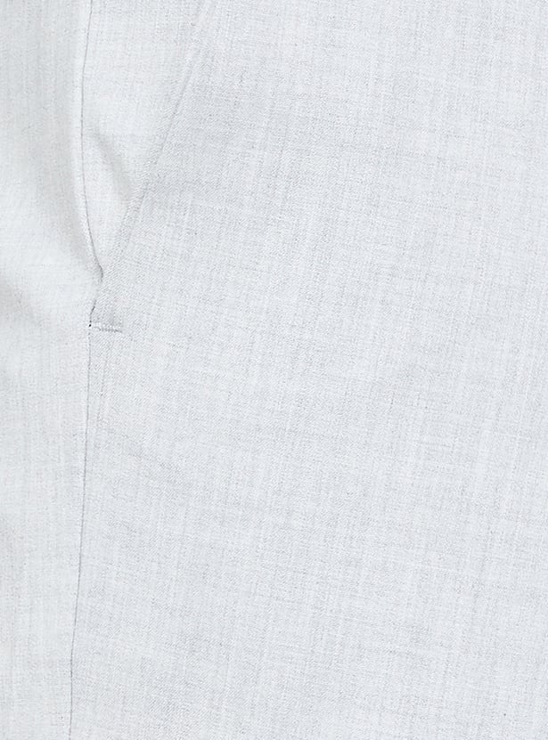 US POLO ASSN Solid Slim Tapered Trousers