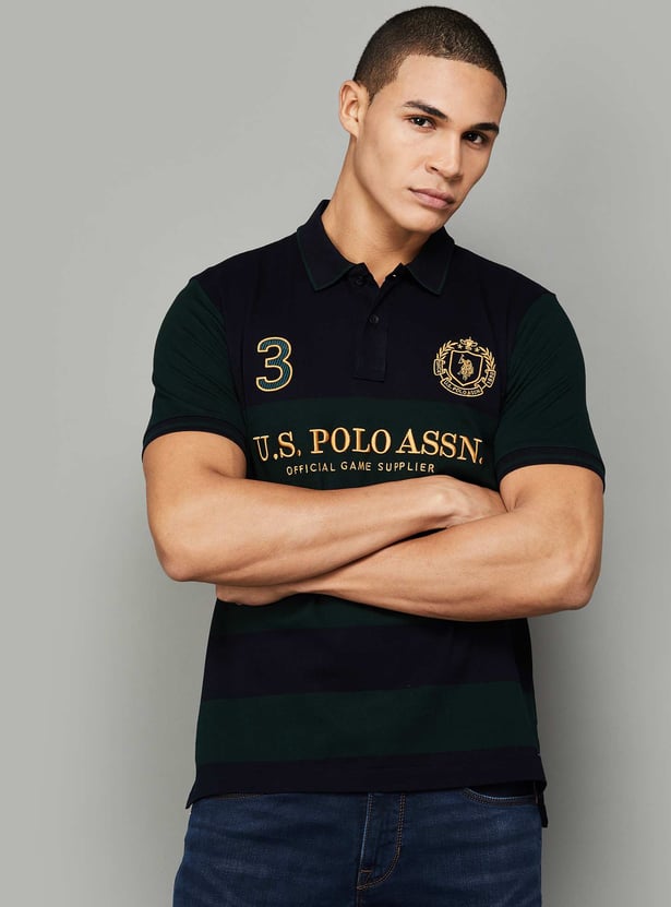 US POLO ASSN Striped Polo T-shirt