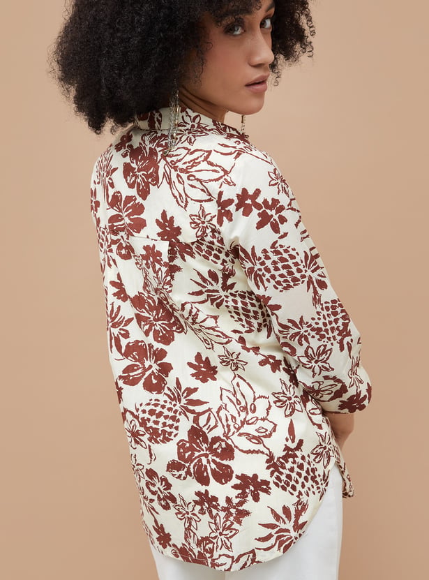 COLOUR ME Floral Print Shirt Style Tunic