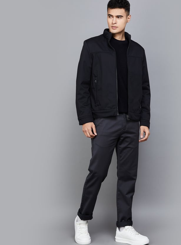CELIO Solid Jacket with Concealed Hood