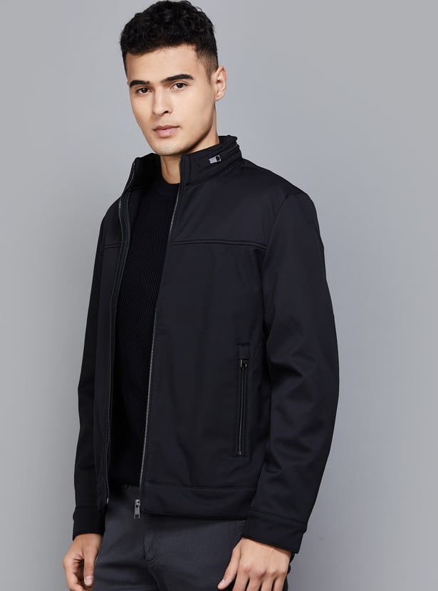 CELIO Solid Jacket with Concealed Hood