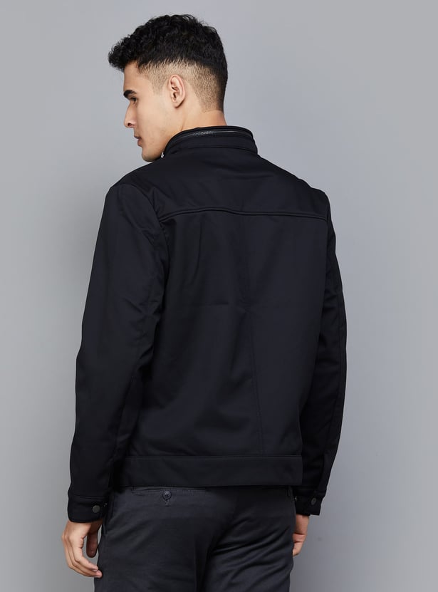 CELIO Solid Jacket with Concealed Hood