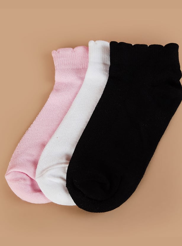 GINGER Knitted Ankle Length Socks - Pack of 3