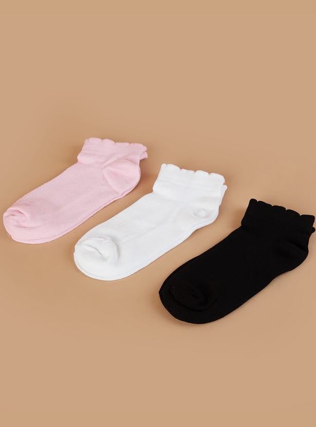 GINGER Knitted Ankle Length Socks - Pack of 3