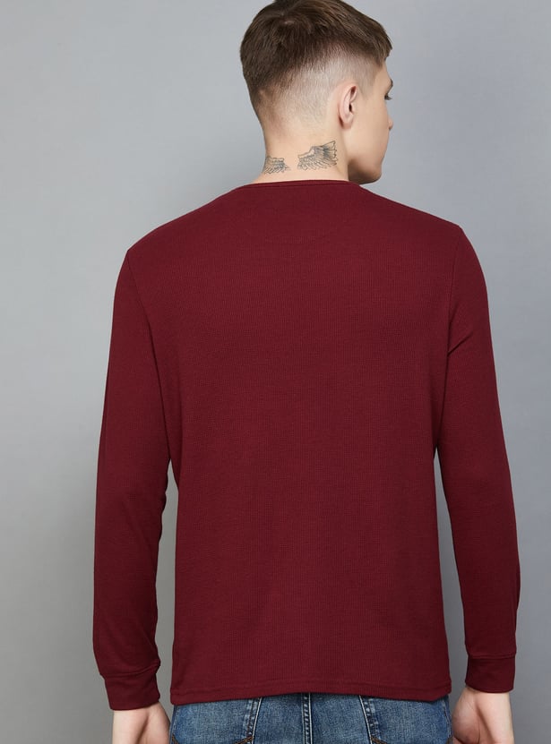 PEPE JEANS Knit Henley Neck T-shirt