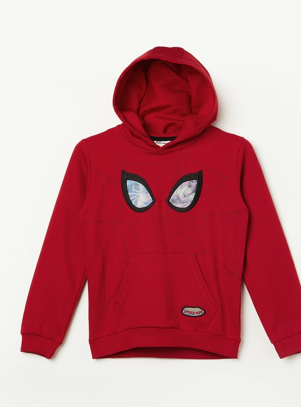 FAME FOREVER Boys Spiderman Hooded Sweatshirt