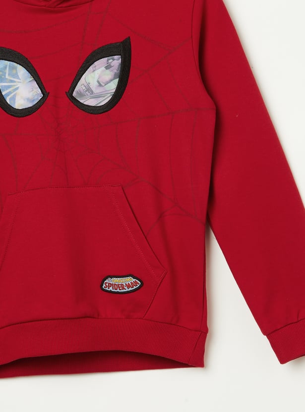 FAME FOREVER Boys Spiderman Hooded Sweatshirt