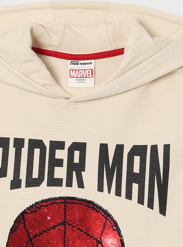 FAME FOREVER Boys Spider-Man Sequin Embellished Sweatshirt