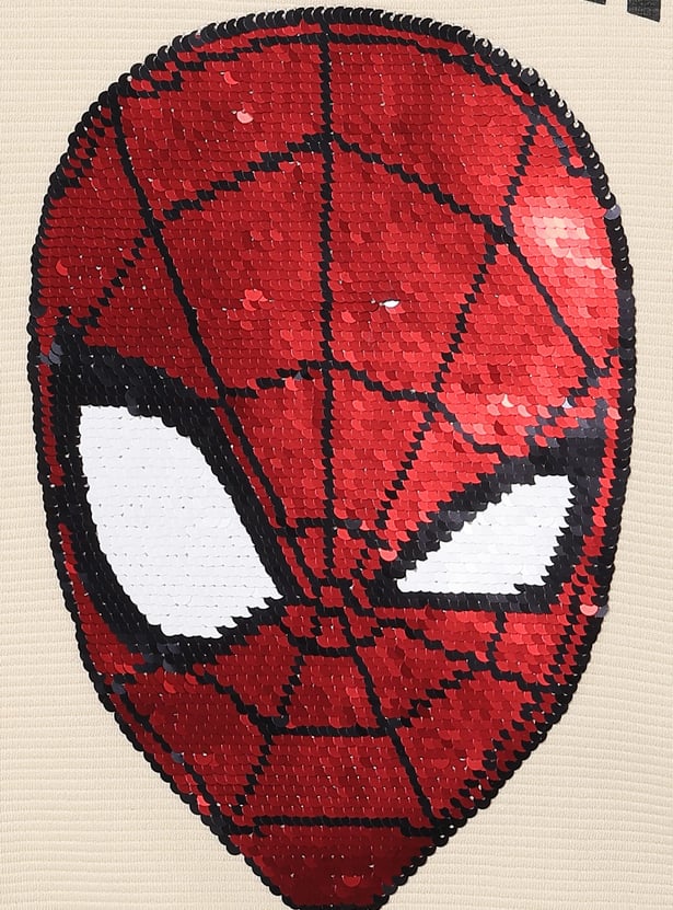 FAME FOREVER Boys Spider-Man Sequin Embellished Sweatshirt