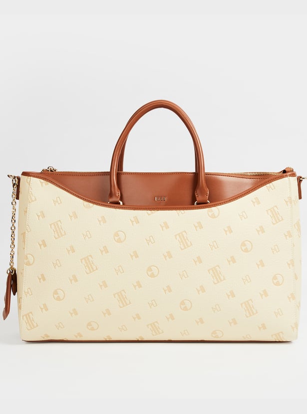 ELLE Debossed Laptop Bag with Charm
