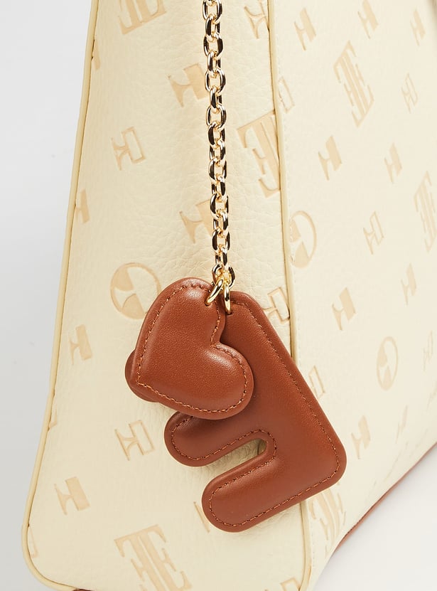 ELLE Debossed Laptop Bag with Charm
