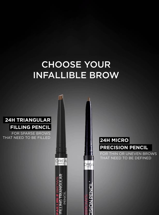 LOREAL PARIS Infallible Brows Upto 24H Micro Precision Pencil - 1.0 Ebony - 1 g