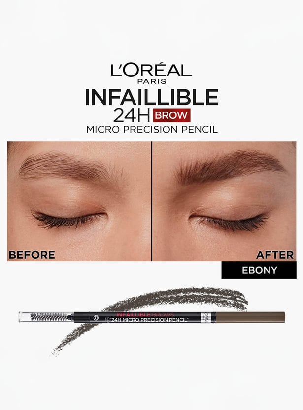 LOREAL PARIS Infallible Brows Upto 24H Micro Precision Pencil - 1.0 Ebony - 1 g