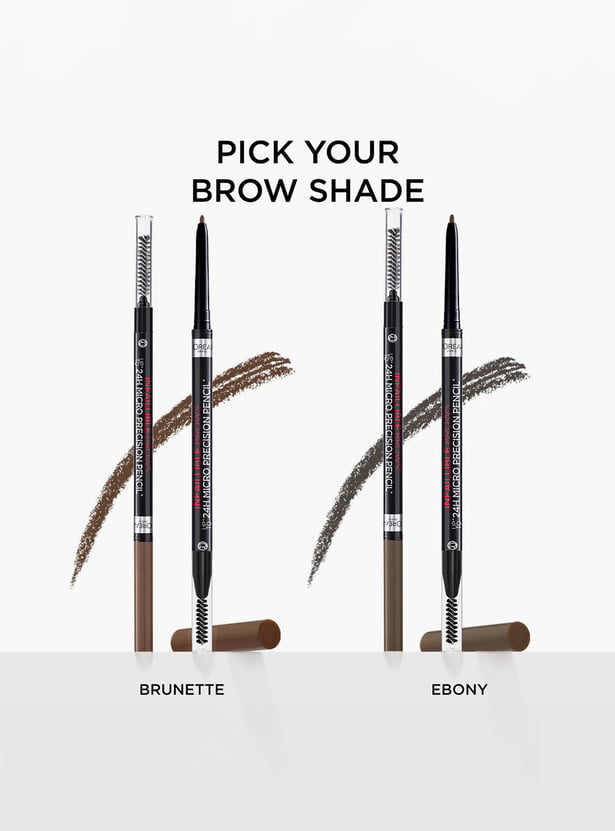 LOREAL PARIS Infallible Brows Upto 24H Micro Precision Pencil - 1.0 Ebony - 1 g