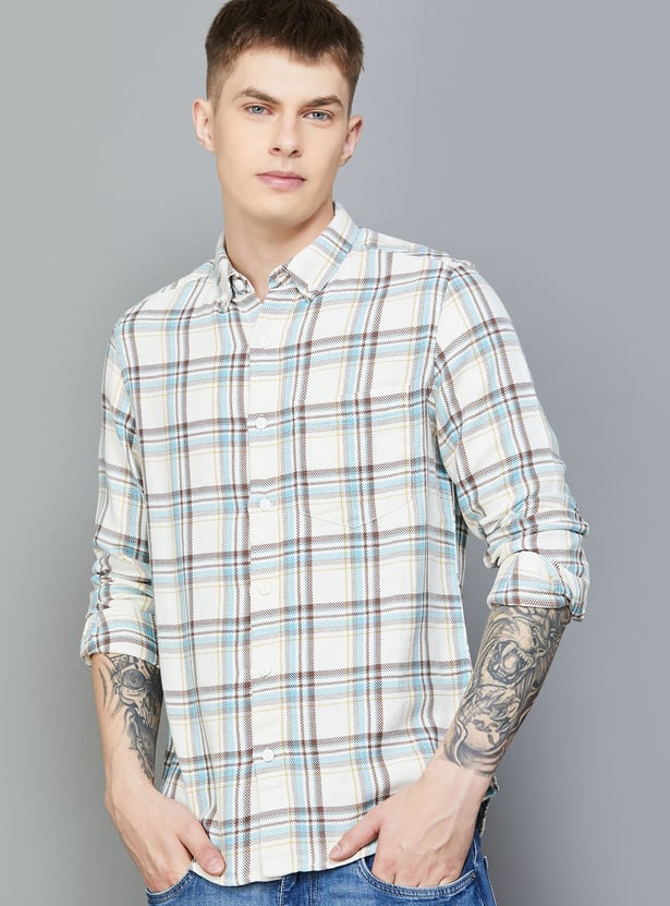 SPYKAR Checked Slim Fit Shirt