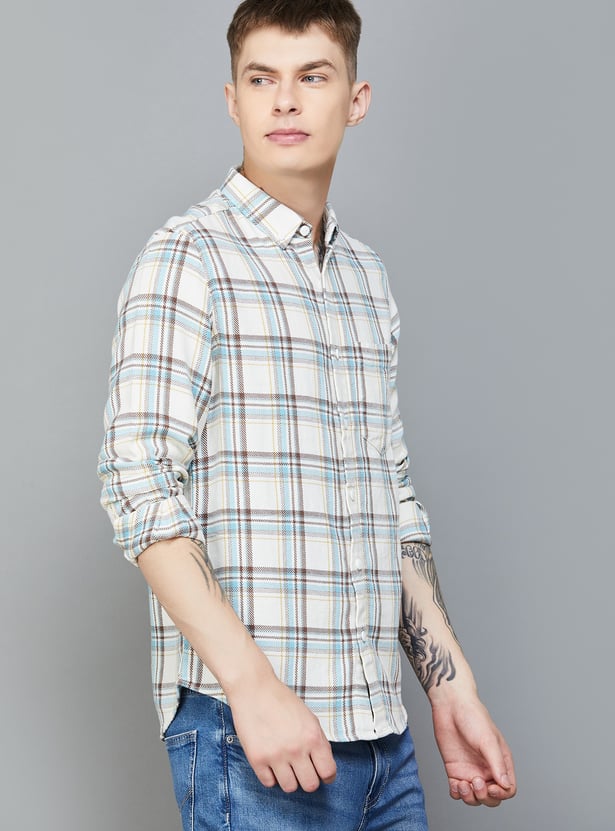 SPYKAR Checked Slim Fit Shirt