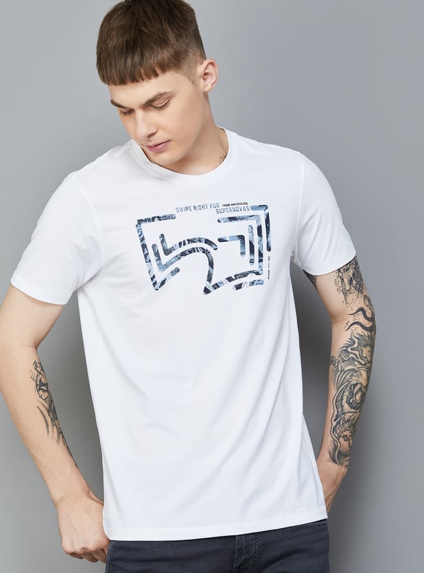 SPYKAR Abstract Print T-shirt