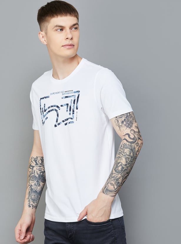 SPYKAR Abstract Print T-shirt