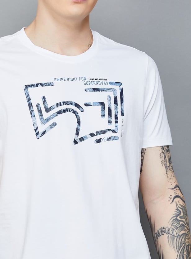 SPYKAR Abstract Print T-shirt