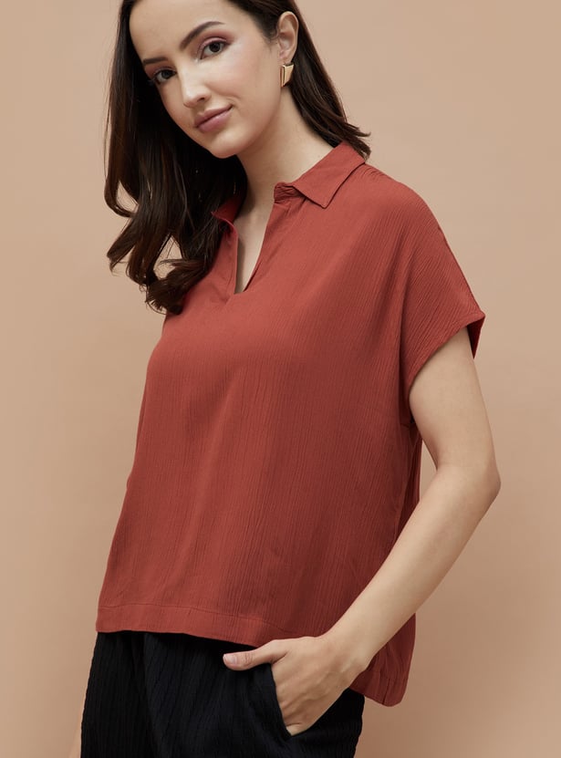 FAME FOREVER Textured Top