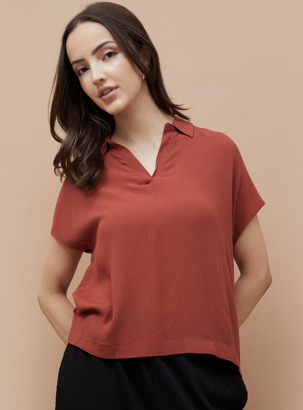 FAME FOREVER Textured Top