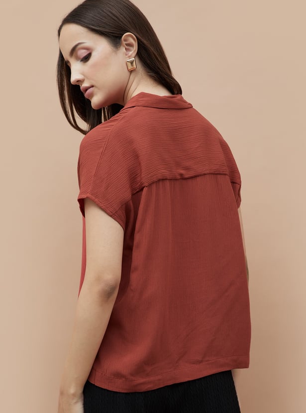 FAME FOREVER Textured Top